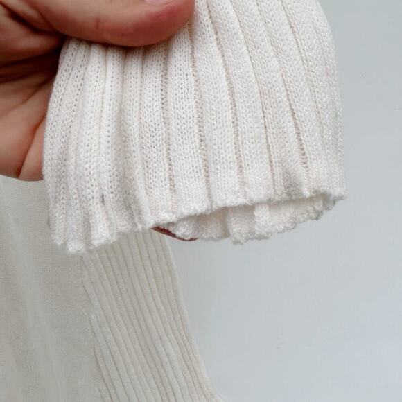 LPA Jorryn Revolve Crochet Bell Sleeves Knit Maxi Dress Coverup Cream White XS - Picture 12 of 14